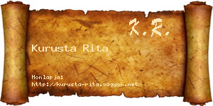 Kurusta Rita névjegykártya